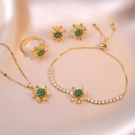 Комплект Снежинки лукс голд